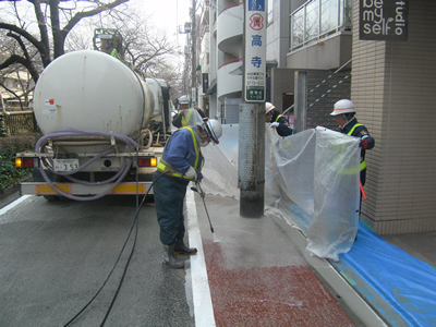 道路改良工事（青葉台一丁目）